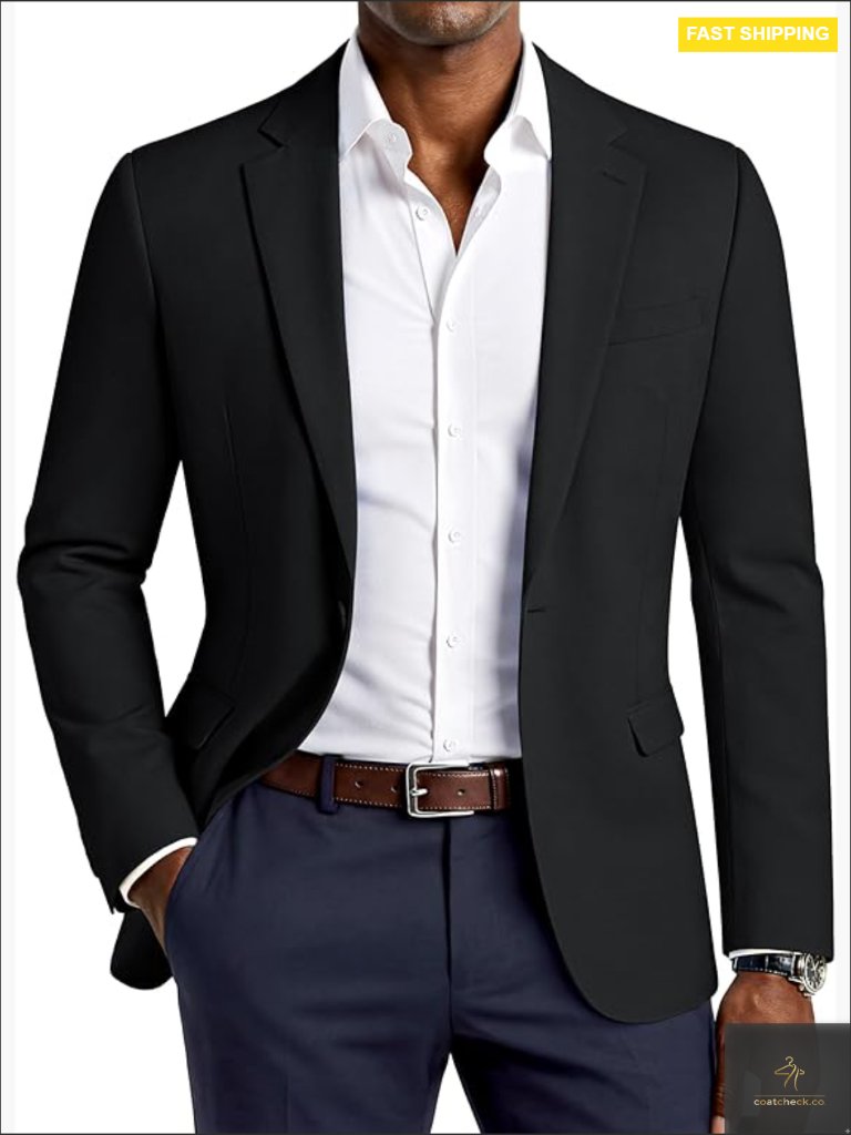 Lightweight Sport Coat Casual Blazer One Button Breathable Regular Fit